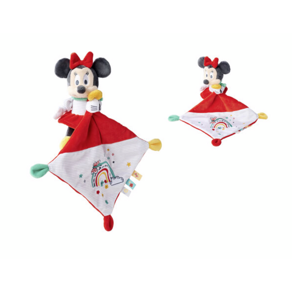 MINNIE - Rainbow - Plush 13 cm + Comforter
