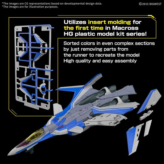 MACROSS - HG 1/100 VF-31J Siegfried (Hayate Immelmann Use) - Model Kit
