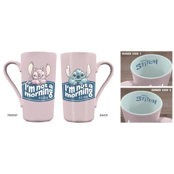STITCH & ANGEL - I'm not a Morning Alien - Latte Mug 16,5oz