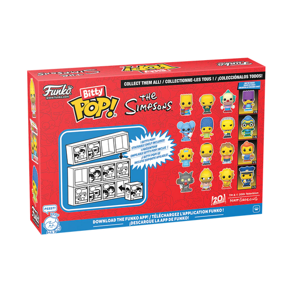 SIMPSONS - Bitty Pop 4 Pack 2.5cm - Bart