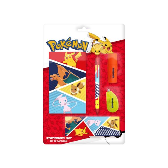 POKEMON - Stationery Set with Triple Pencil Case - 5pc