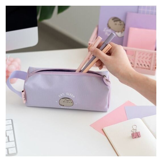 PUSHEEN - Eat, Sleep, Repeat - Square Pencil Case