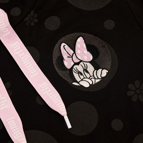 DISNEY - Minnie "Floral Rock the Dots" - Hoodie Unisex Loungefly (XL)