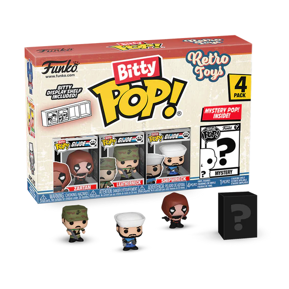 RETRO TOYS - Bitty Pop 4 Pack 2.5cm - GI Joe