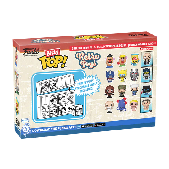 RETRO TOYS - Bitty Pop 4 Pack 2.5cm - GI Joe