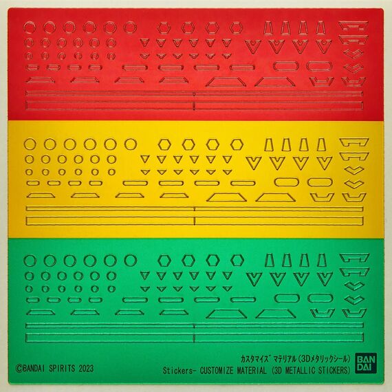 30MM - Customize Material (3D Metallic Stickers) - Model Kit