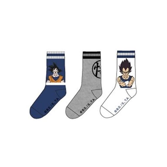 DRAGON BALL - Pack of 3 Vegeta/Goku Socks (T43/46)