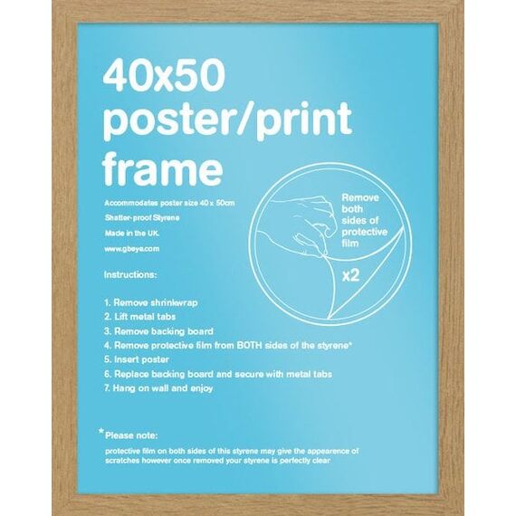 Frame Mini Poster - Eton Oak - Oak - 40x50cm