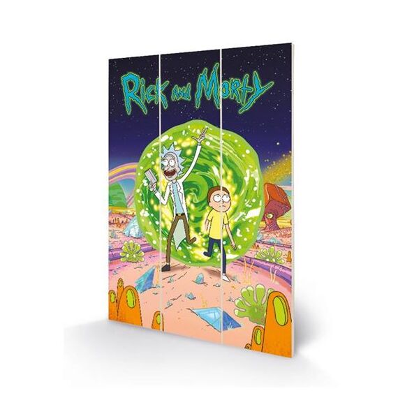 RICK & MORTY - Portal - Wood Print 20x29.5cm
