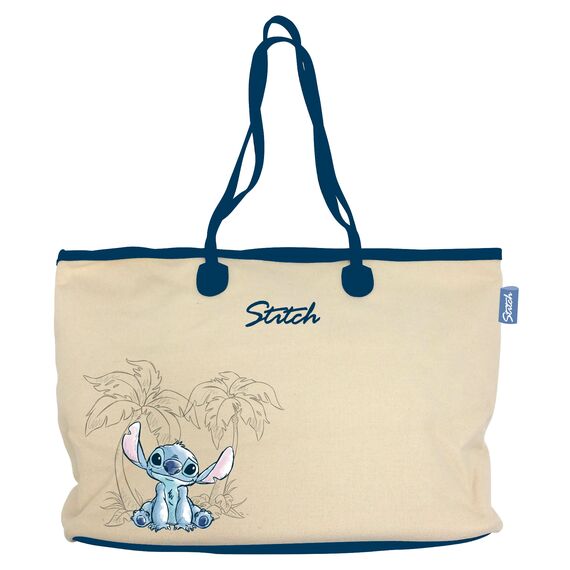 STITCH - Ohana & Blue - Big Canvas Bag - 37x27x16cm