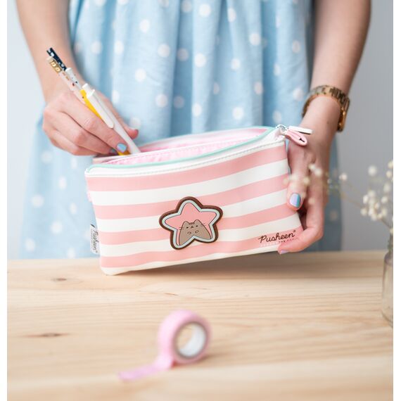 PUSHEEN - Rose Collection - Triple Pencil Case
