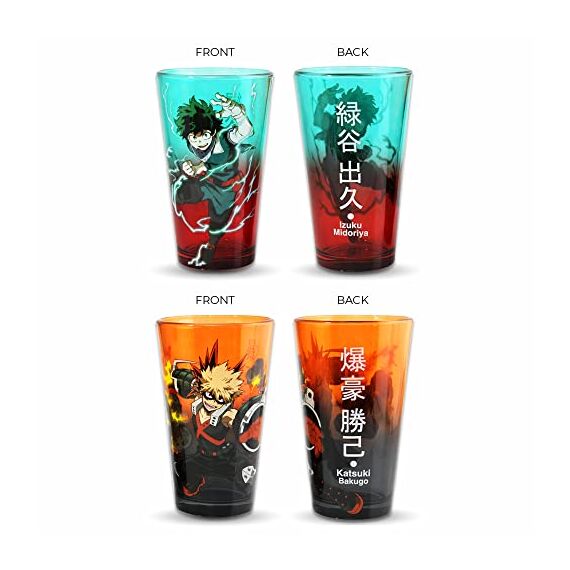 MY HERO ACADEMIA - Izuku & Bakugo - Pack of 2 450ml glass