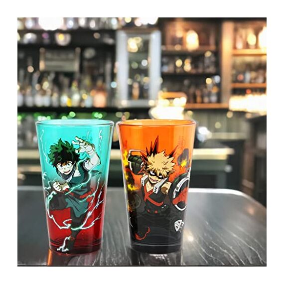 MY HERO ACADEMIA - Izuku & Bakugo - Pack of 2 450ml glass