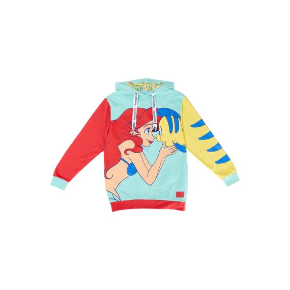 LITTLE MERMAID 35 - Ariel and Flounder - Hoodie Unisex Loungefly (S)