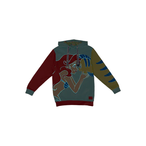 LITTLE MERMAID 35 - Ariel and Flounder - Hoodie Unisex Loungefly (S)