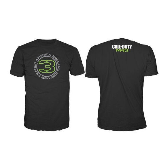 CALL OF DUTY MW3 - T-Shirt Black - COUNTRIES 3 (XXL)