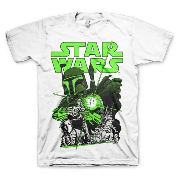 STAR WARS - T-Shirt Vintage Boba Feet - White (L)