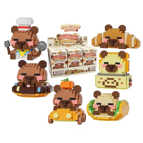 KAWAII BOX - Capybara Bakery - Construction Kit (6pcs) 200 to 340pcs