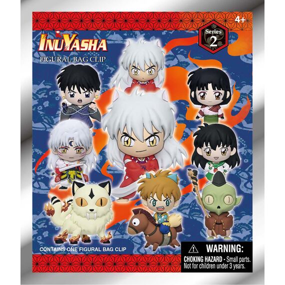 INUYASHA (25TH ANNIV.) - Series 2 - 3D Foam Bag Clip (Display 24 Pcs)