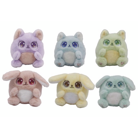 KAWAII - Cats & Dogs - Assortment of 12 Plushs 18cm - 6 Models