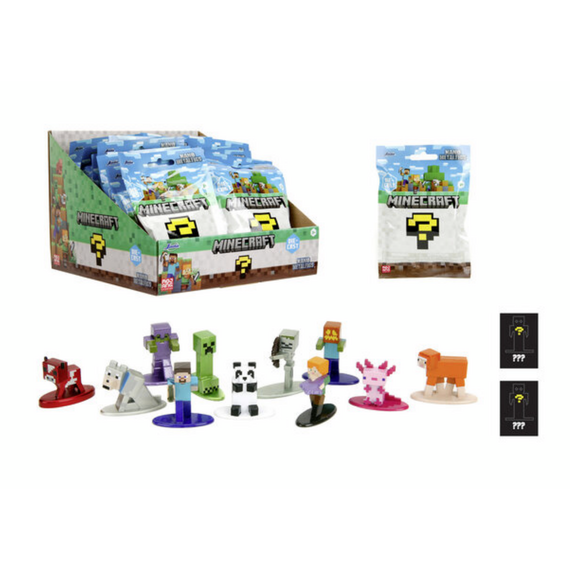 MINECRAFT - Display of Blind Nano Figures - 13 Assortment - 24pc