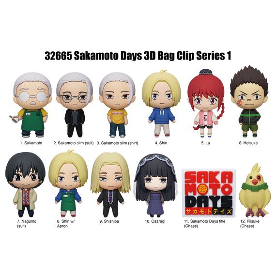 SAKAMOTO DAYS - Series 1 - 3D Foam Bag Clip (Display 24 Pcs)