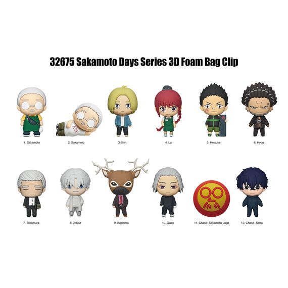 SAKAMOTO DAYS - Series 2 - 3D Foam Bag Clip (Display 24 Pcs)