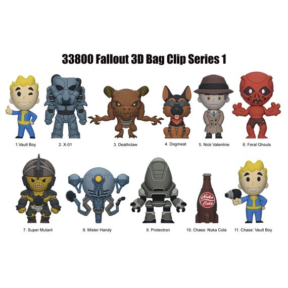 FALLOUT - Series 1 - 3D Foam Bag Clip (Display 24 Pcs)