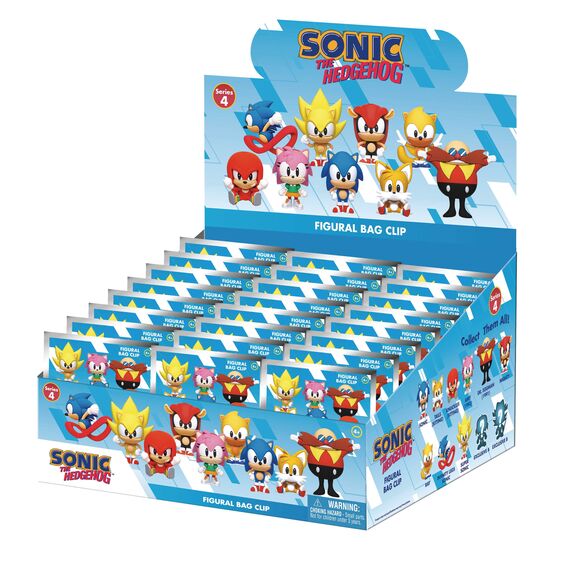 SONIC - Series 4 - 3D Foam Bag Clip (Display 24 Pcs)