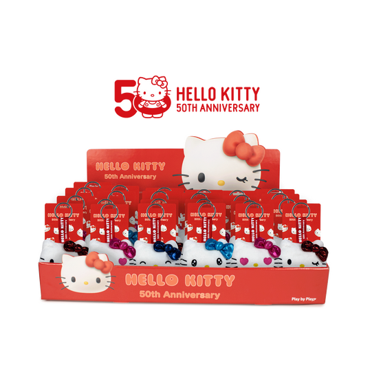HELLO KITTY - Assortment of 48 Keychain Plushs - 4 models- 7cm