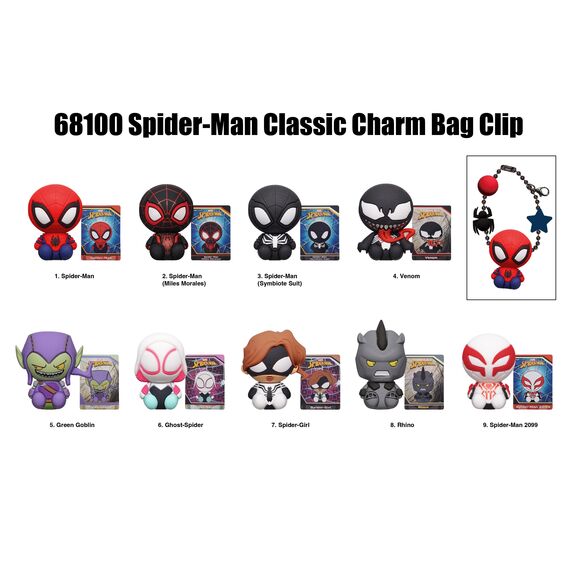 SPIDER-MAN - Charm Bag Clip (Display 24 Pcs)