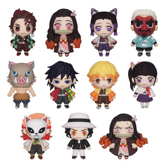 DEMON SLAYER - Series 1 - 3D Foam Bag Clip (Display 24 Pcs)