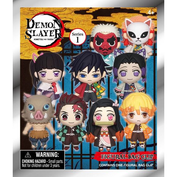 DEMON SLAYER - Series 1 - 3D Foam Bag Clip (Display 24 Pcs)