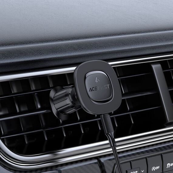 Acefast D46 Magnetic Air Vent Mount with Wireless Charger - Black