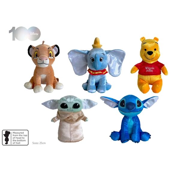 DISNEY - Assortment 10 pcs Plush Platinium Edition - 25cm