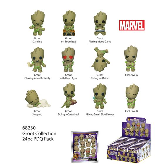GROOT - Series 1 - 3D Foam Bag Clip (Display 24 Pcs)