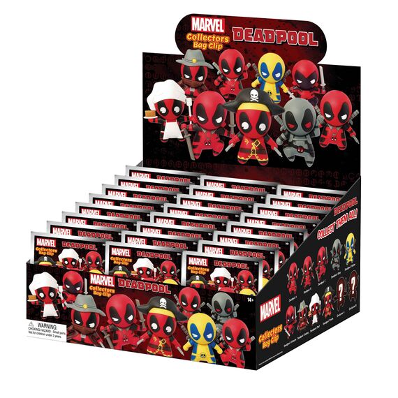 MARVEL - Deadpool Series 1 - 3D Foam Bag Clip (Display 24 Pcs)