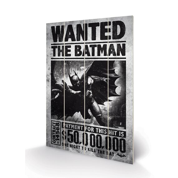 DC COMICS - Wood Print 20x29.5 - Batman Arkham Origins Wanted