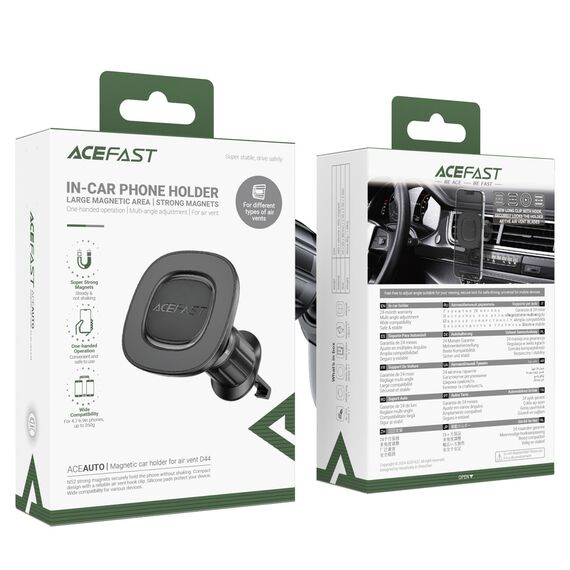 Acefast D44 magnetic air vent holder - black