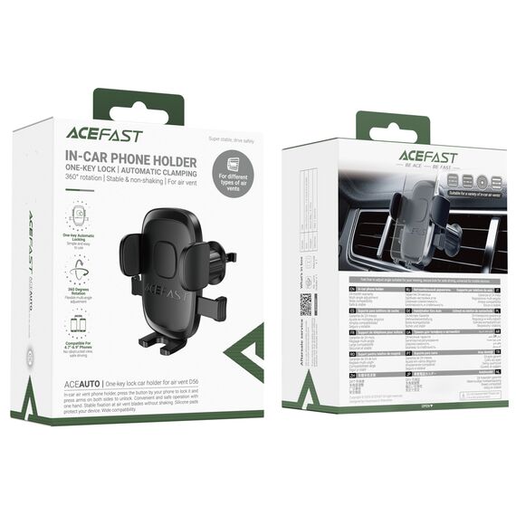Acefast D56 Car Air Vent Clamp Mount - Black