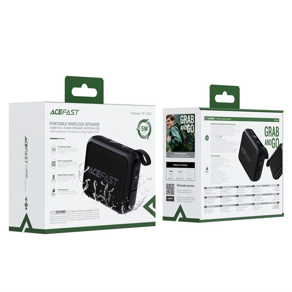 Acefast K4 Go Bluetooth 5.4 Mini Wireless Speaker - Black