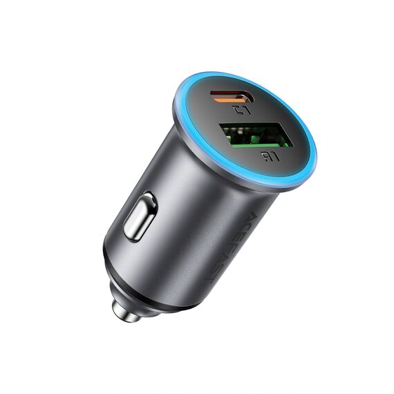 Acefast B15 65W USB-A + USB-C Car Charger - Gray