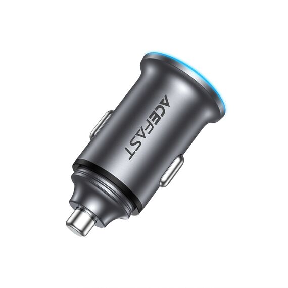 Acefast B15 65W USB-A + USB-C Car Charger - Gray
