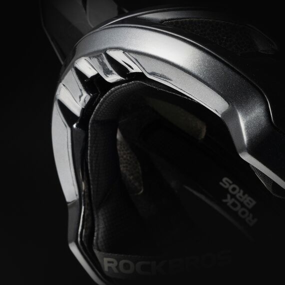 Rockbros LK-99 Mountain Bike Helmet with Adjustable Visor and Magnetic Closure 58-62 cm - Black