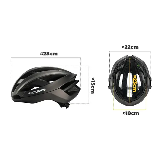 Universal cycling helmet Lingzhe LK-69 size L black 58-62 cm