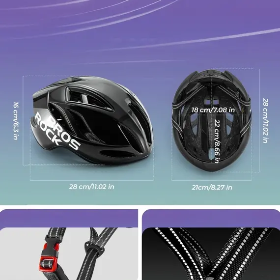 Rockbros TS-42 Lightweight Bike Helmet 58-62 cm - Black