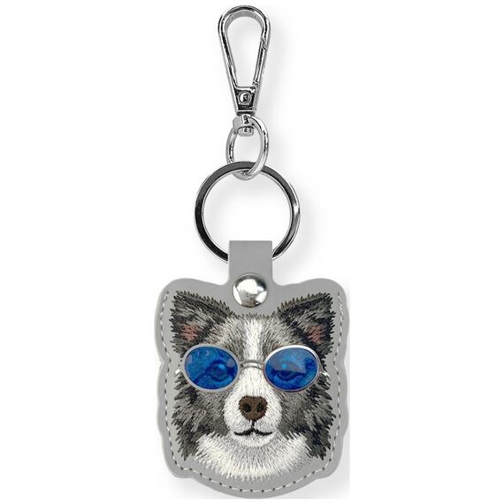 Etui Nimmy Glasses Cool and Cute Dog na lokalizator - szare
