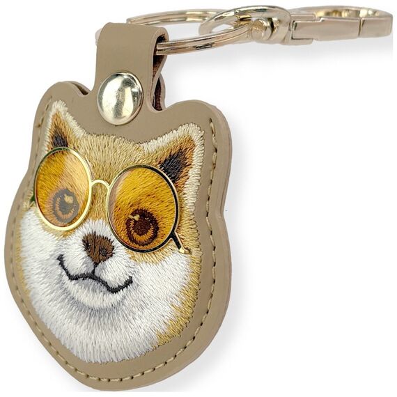 Etui Nimmy Glasses Cool Dog na lokalizator - brązowe