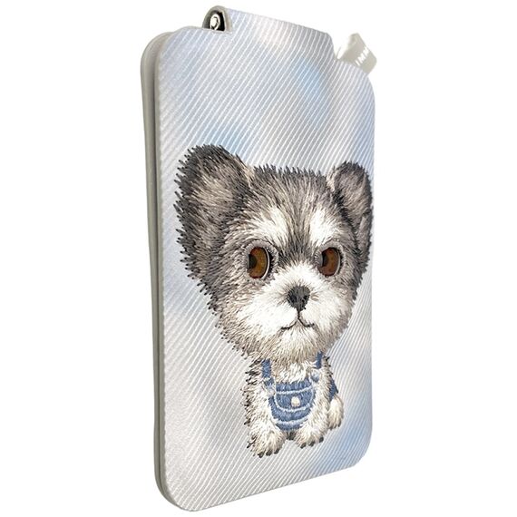 Portfel Magnetyczny Nimmy New Big-Eye Cute Pets 2.0 Dog ze stojakiem na telefon - szary
