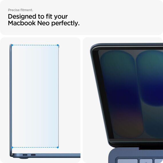 Folia prywatyzująca Spigen SafeView na MacBook Neo 13" 2026